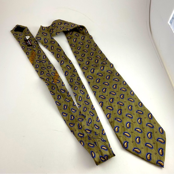 J Z Richards Silk Tie Mens Neck Tie 59" Width 3 3/4" Made in America Handmade - Picture 8 of 8